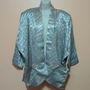 Vintage Betsy's Things Shiny Disco Raglan Sleeve Blazer sz 20